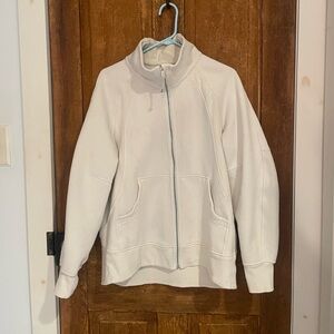 lululemon Scuba Oversized Funnel-Neck Full Zip in Bone, size M/L